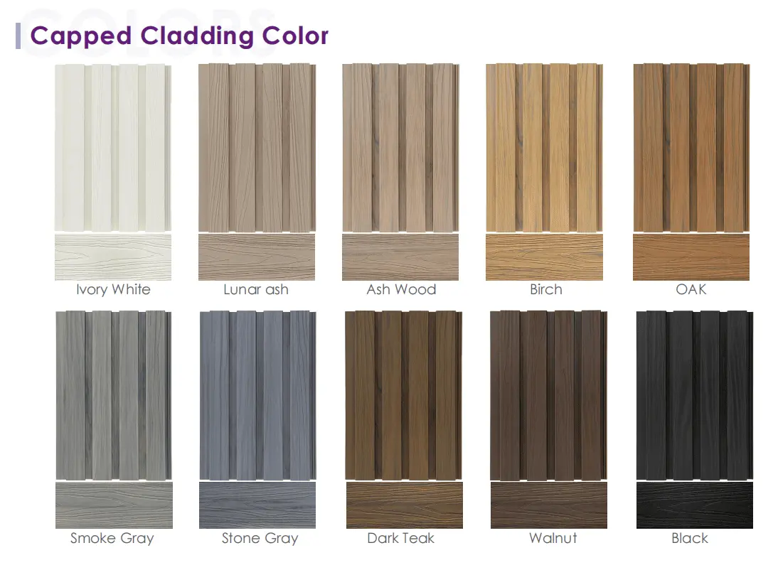 Colours available of Eco Decking in Perth