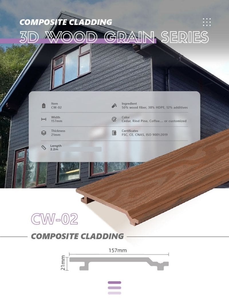 CW-02 Eco Friendly outdoor cladding boards in Perth